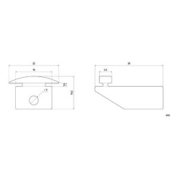 Juego de 25 soportes para carril plegable en Y para uso en pared y techo