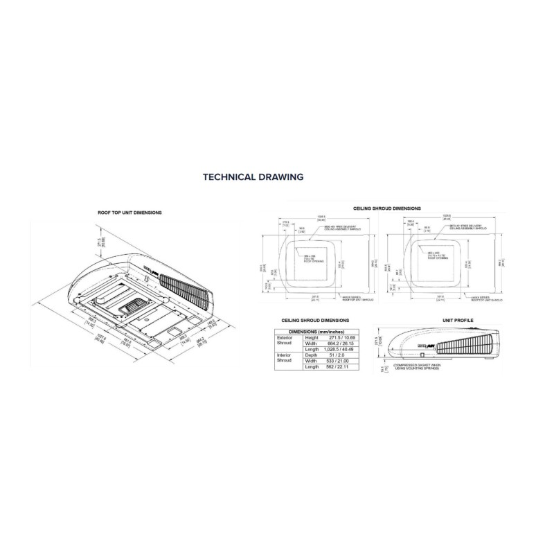 CLIMATISEUR DE TOIT 220V MAXXAIR MACH1.7KW AVEC...