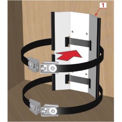 Wall support for gas cylinder Ø300 with CAMPKO tensioners