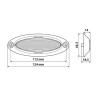 Luce ingombro a 4 led, montaggio in superficie, 12/24V - Bianco