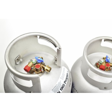 Alugas Travel Mate bombola del gas 27 L con multivalvola (DE) 80% valvola di arresto del riempimento