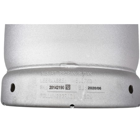 Bouteille de gaz Alugas Travel Mate 27 L avec valve d'arrêt de remplissage à 80 % multivalve (DE)