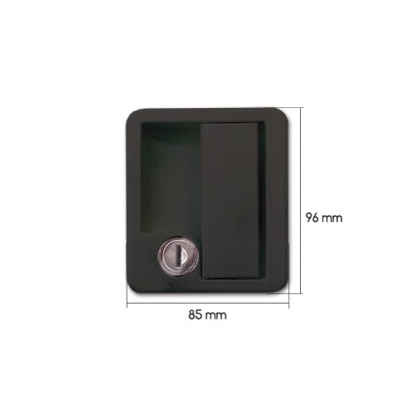 Serratura 1070 portellone nera FAP 10x8x4 con chiave 1070AT1751PE
