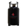 CAMPKO gas cylinder 67R01 steel 30 L - 14 Kg multivalve and pressure gauge