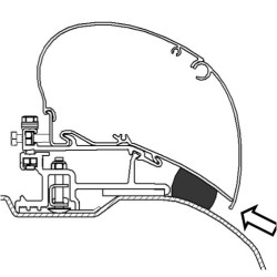 BANDE D'ÉTANCHÉITÉ THULE EPDM 25 mm (JEU DE 2X2,00 MÈTRES) - 308697