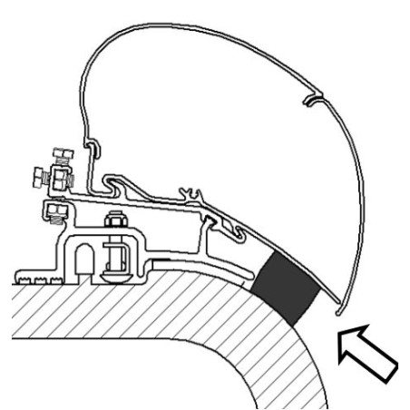 TIRA DE SELLADO EPDM THULE 25 mm (JUEGO DE 2X2,00 METROS) - 308697