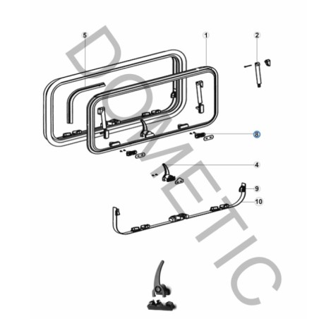 KIT DE REPARACIÓN FIJACIÓN DE ELEVALUNAS S7Z CON JUNTAS + TORNILLOS -BG1349 - 4460000659