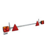 Extendable metal bar for rear signs, 12V - 100 to 160 cm