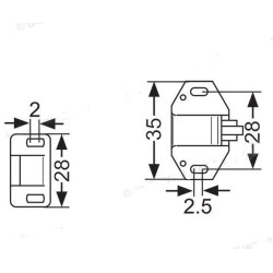 Door stop with roller int. 23.4