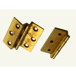 Milled half neck hinge 50x40 mm satin brass