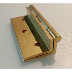 Milled half neck hinge 50x40 mm satin brass