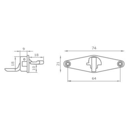 BALDACCI V1345 polished nickel die-cast zamak handle kit