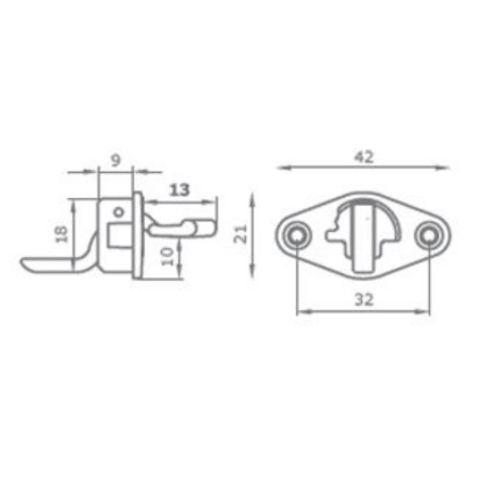 BALDACCI V1538 kit maniglia zama pressofusa verniciata e nichel lucido