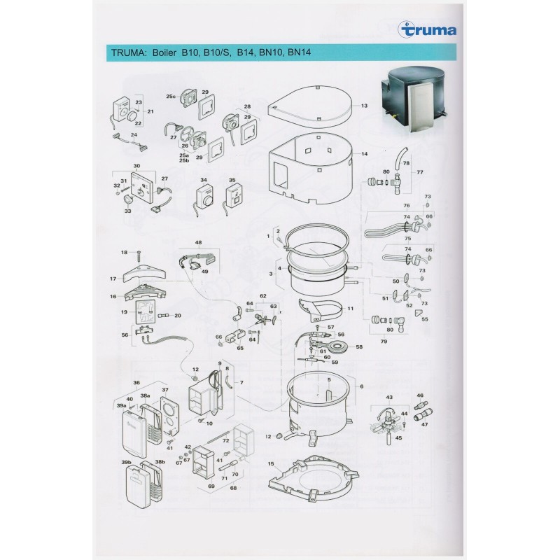 TRUMA BOILER GASKET SET FOR BG10 7002 00406
