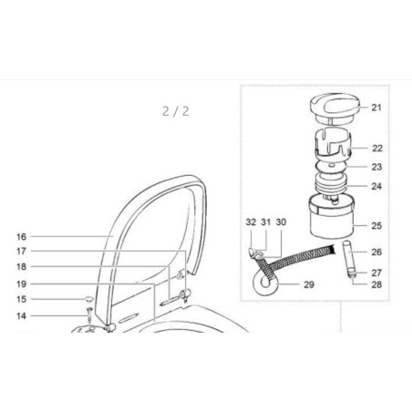 THETFORD 21065 Bellows for C4 cassette