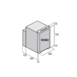 Refrigerator freezer 84 lt trival VTR5090DG VITRIFRIGO