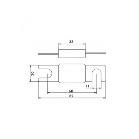 Fusible ANL de 300 A y 60 mm de paso