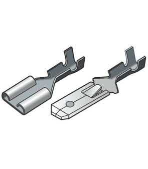 Kit of 20 flat terminals-cable lugs 6.3x8 mm not insulated