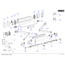 Kit Extremos Perfil Delantero Derecho+Izquierdo Thule 5003 Blanco - 1500601591