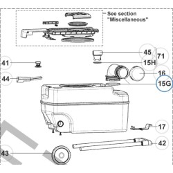 TUBO DESAGÜE CON SELLADOR CISTERNA INODORO DOMETIC CTS 4110