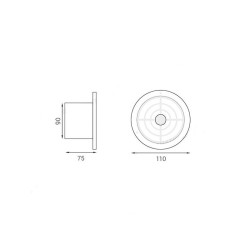 Axial-Einbaulüfter Ø 100 mm 5 W für Dunstabzugshaube