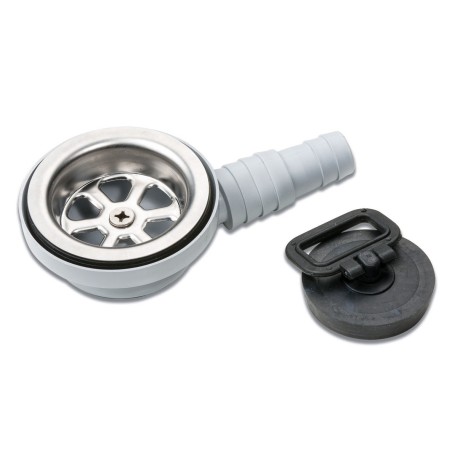 Round stainless steel sink Ø 330 mm with drain