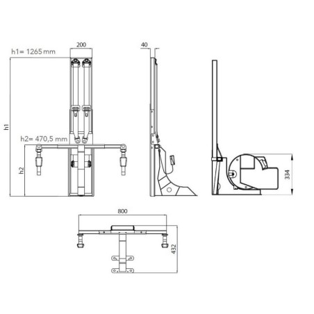 SMART KIT CTA STRUTTURA + STAFFE DI ANCORAGGIO + VITI PER FIAT DUCATO STANDARD - FRONTEMARCIA - DOPPIA - UE + UK