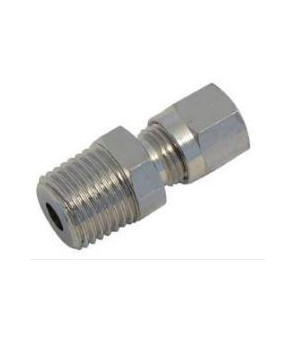 Raccord droit laiton nickel tube Ø 10 - M1