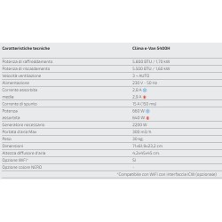 AIRE ACONDICIONADO CLIMA E-VAN 5400H CON MANDO A DISTANCIA Y BOMBA DE CALOR