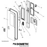 DOMETIC - Mécanisme de verrouillage de porte intérieur CaraD-R100F Droite - BG3444-02 - 9104125660 E 4460005220