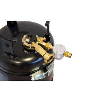 CAMPKO gas cylinder 67R01 steel 22 L - 11 Kg GAS multivalve and pressure gauge