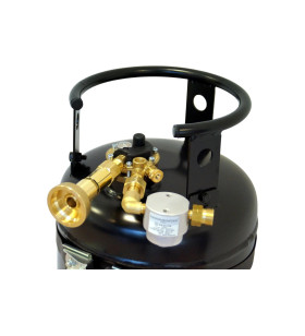 Bouteille de gaz CAMPKO 67R01 acier 22 L - 11 Kg GAZ multivalve et manomètre