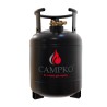 CAMPKO bombola gas 67R01 acciaio 22 L - 11 Kg GAS multivalvola e manometro