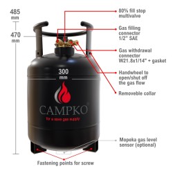KIT DE SISTEMA FIJO 1 CAMPKO 67R01 CILINDRO 22L, TUBERÍAS... 2