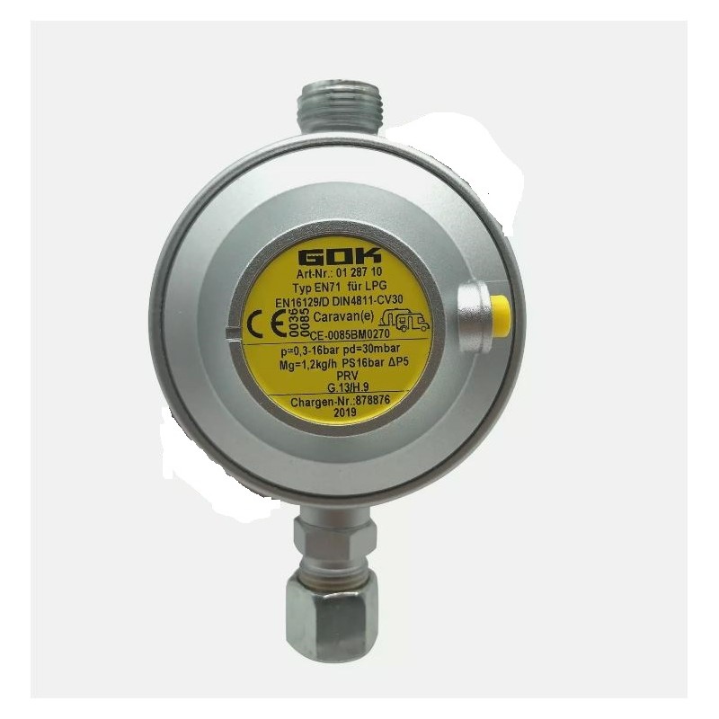 GOK 2025 - 01.287.10 Gasregler BP - 1,2kg - 10mm Rohr - M20x1,5M
