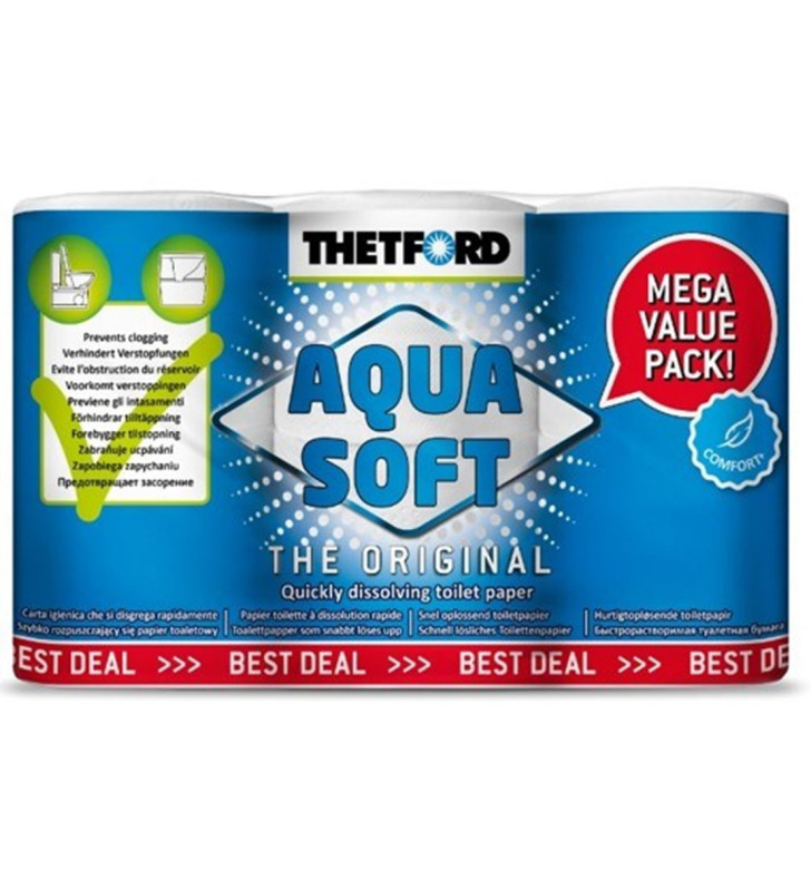 Thetford AQUA-SOFT 6 roll toilet paper