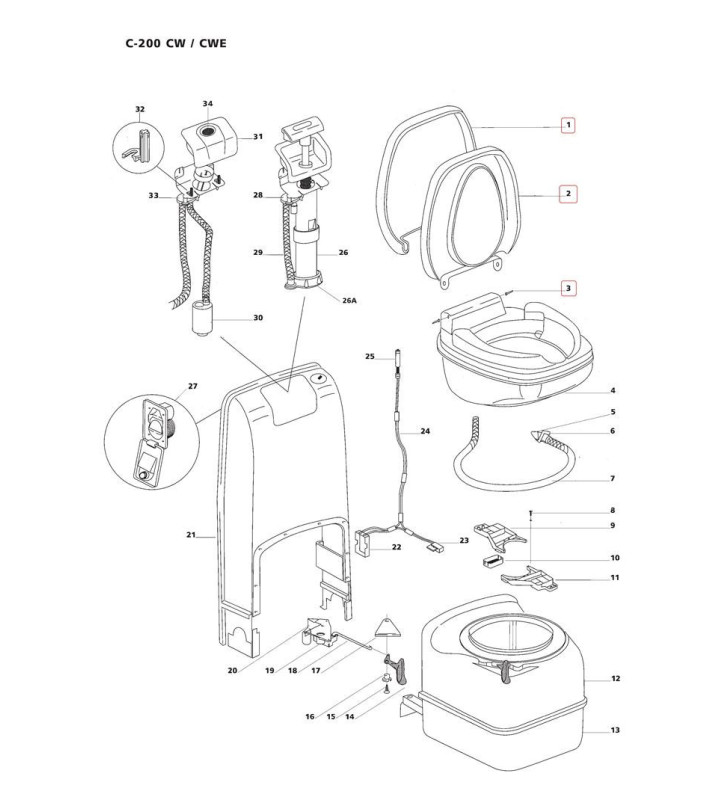 Lid For Swivel Box C200 CW - CWE