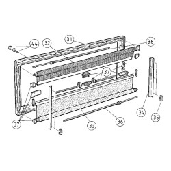 KIT 12 pièces. CACHE-VIS GRIS et VIS POUR FENÊTRES SEITZ S3-S4 - 922361