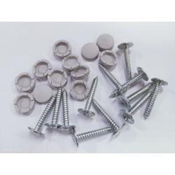 KIT 12 pcs. GREY SCREW COVER CAP and SEITZ S3-S4 WINDOW SCREWS - 922361