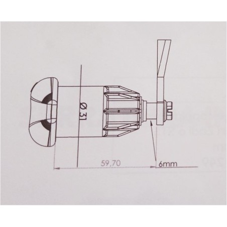 STS ELLIPSE weißes Kompressionsschloss 79x40 ohne Schlüssel