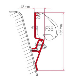 Kit de Montaje Veranda Fiamma VW T3 DE 1980 A 1991