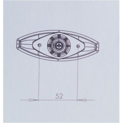 Serrure à compression STS noire ELLIPSE LONG 110x42 sans clés