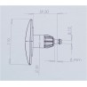 STS Cerradura de compresión blanca ELLIPSE LONG 110x42 sin llaves