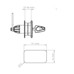 STS - Serratura bianca 110x70 QUADRO 2015 portelloni senza chiavi