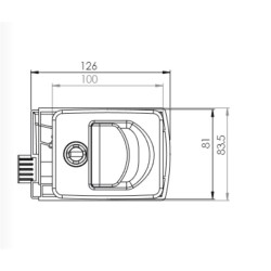 White STS lock KUBUS model for tailgates without keys