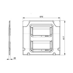 Doppelte untere Türtasche VAN X250-X290 STELLANTIS