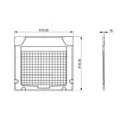 Pannello con tasca singola porta inferiore VAN X250-X290 STELLANTIS