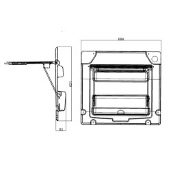 Pannello con tavolino richiudibile porta inferiore VAN X250-X290 STELLANTIS