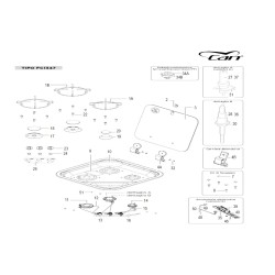 3A Unipolarer Netzschalter Ø 16 mm Kochfeld CAN 4000472 – Ersatz für Kochfeld der Serie FC1347