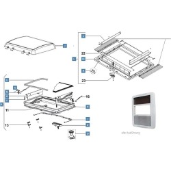 DOMETIC Aggancio braccetto DX + SX oblò HEKI